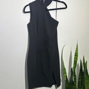French Connection One-Shoulder Dress in Black